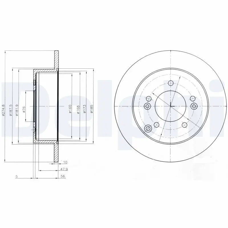 Handler.Part Brake disc DELPHI BG4260 1