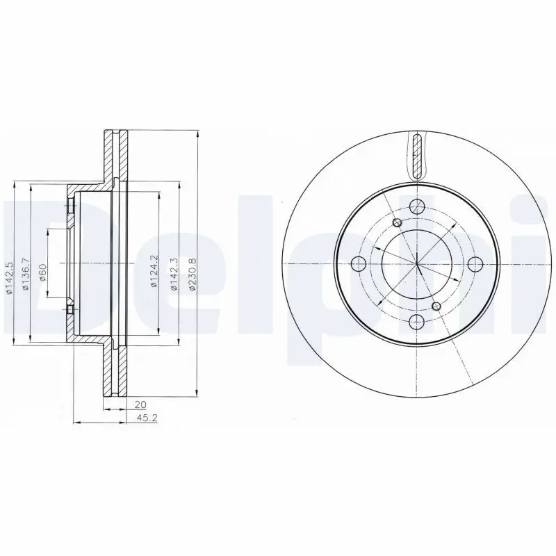 Handler.Part Brake disc DELPHI BG4271 1