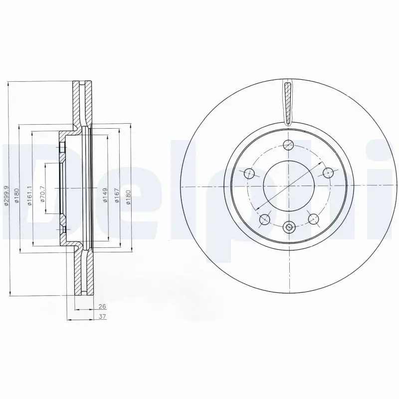 Handler.Part Brake disc DELPHI BG4278 1