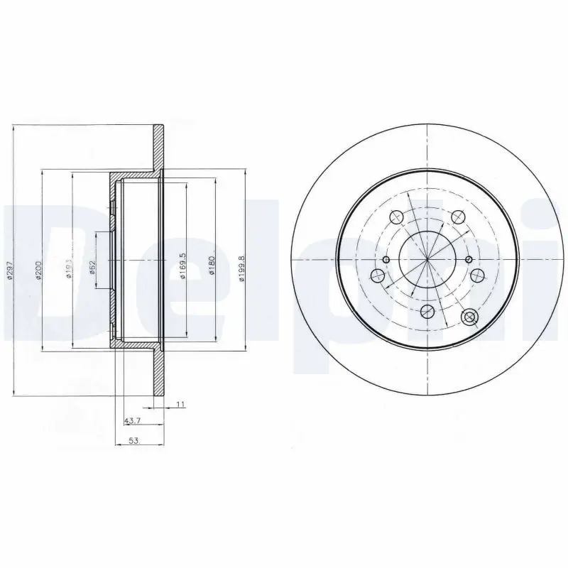 Handler.Part Brake disc DELPHI BG4291 1