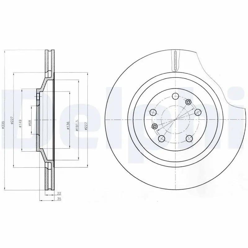 Handler.Part Brake disc DELPHI BG4292C 1