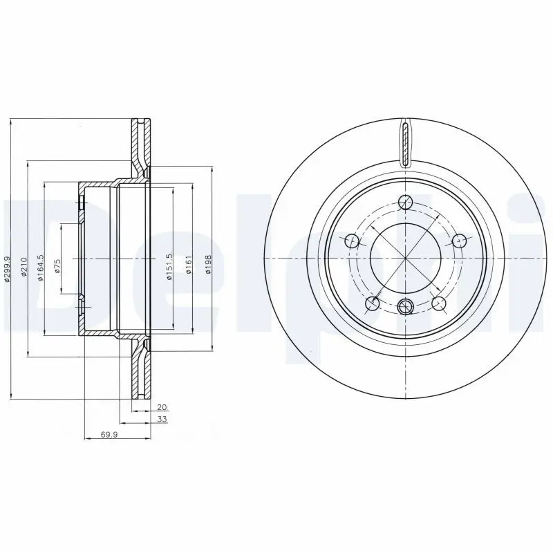 Handler.Part Brake disc DELPHI BG4293C 1