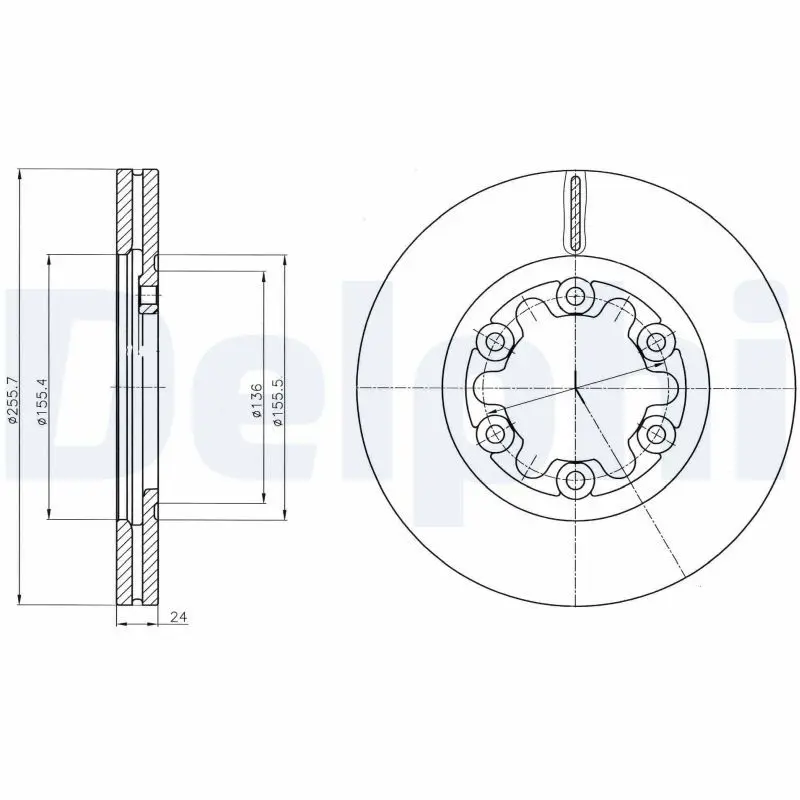 Handler.Part Brake disc DELPHI BG4319 1