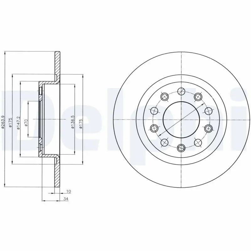 Handler.Part Brake disc DELPHI BG4321 1