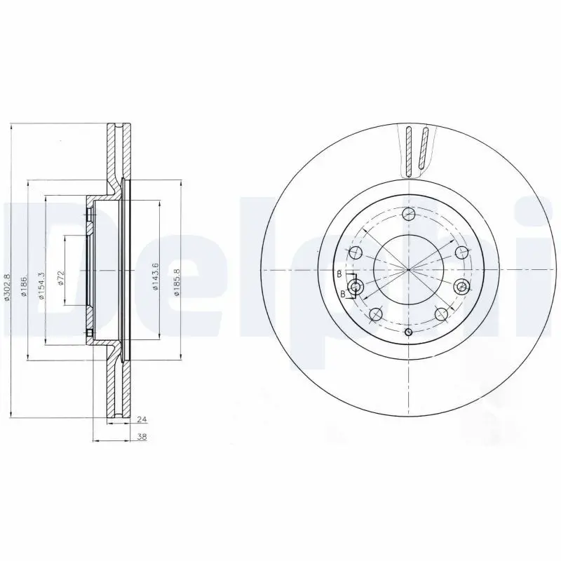 Handler.Part Brake disc DELPHI BG4316 1