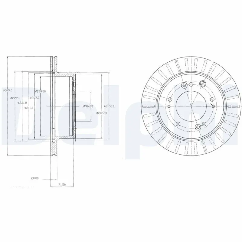 Handler.Part Brake disc DELPHI BG4331 1