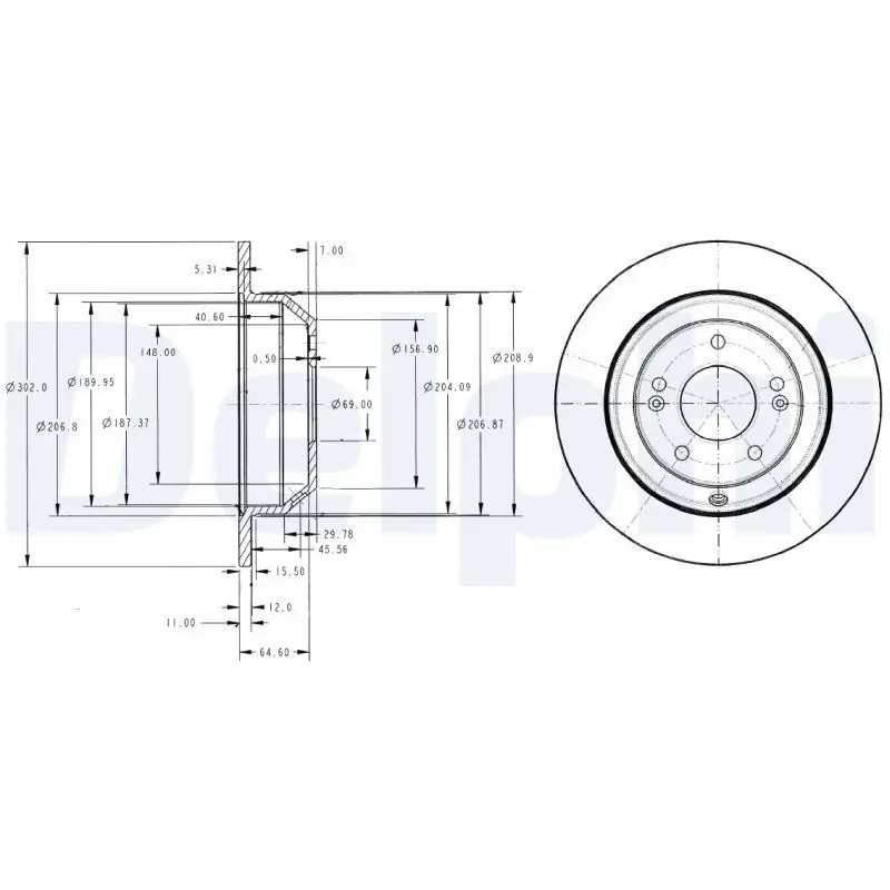 Handler.Part Brake disc DELPHI BG4335 1