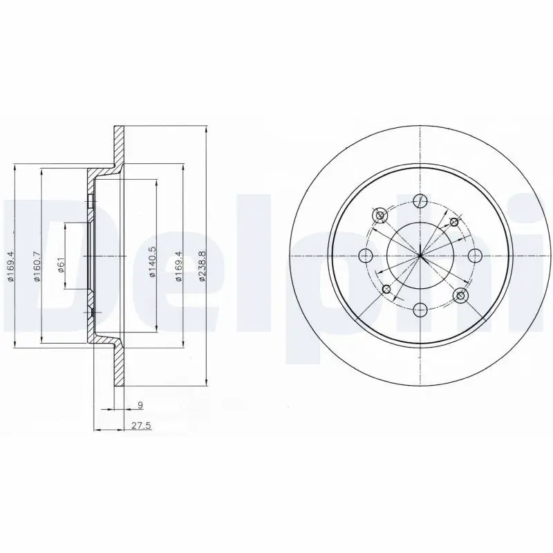 Handler.Part Brake disc DELPHI BG4334 1