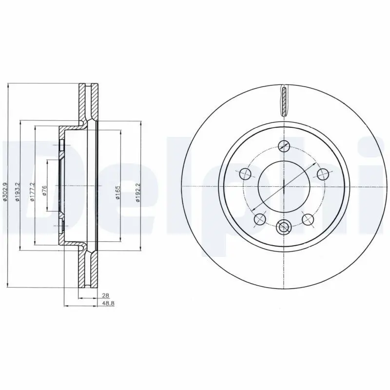 Handler.Part Brake disc DELPHI BG4343 1