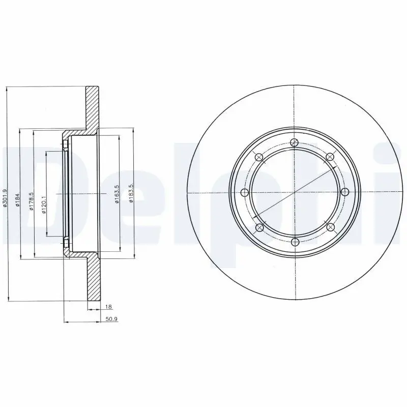 Handler.Part Brake disc DELPHI BG4344 1