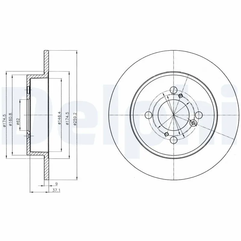 Handler.Part Brake disc DELPHI BG4345 1