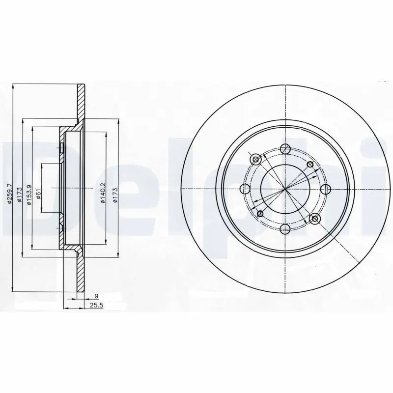 Handler.Part Brake disc DELPHI BG4385C 1