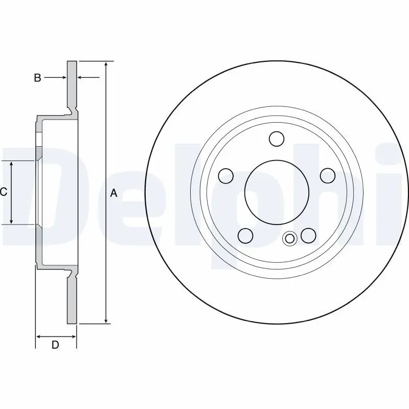 Handler.Part Brake disc DELPHI BG4555C 1