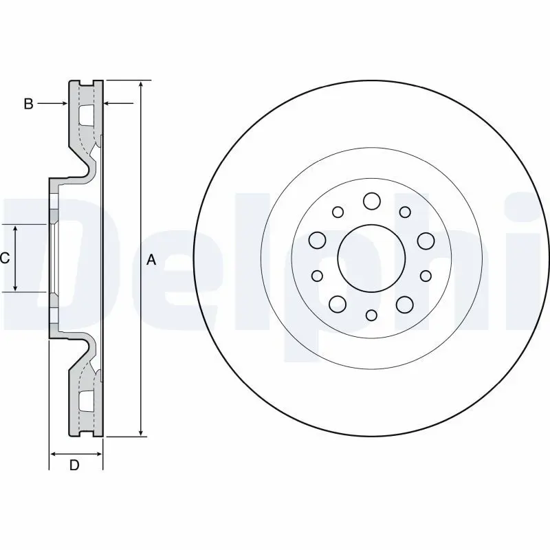 Handler.Part Brake disc DELPHI BG4556 1