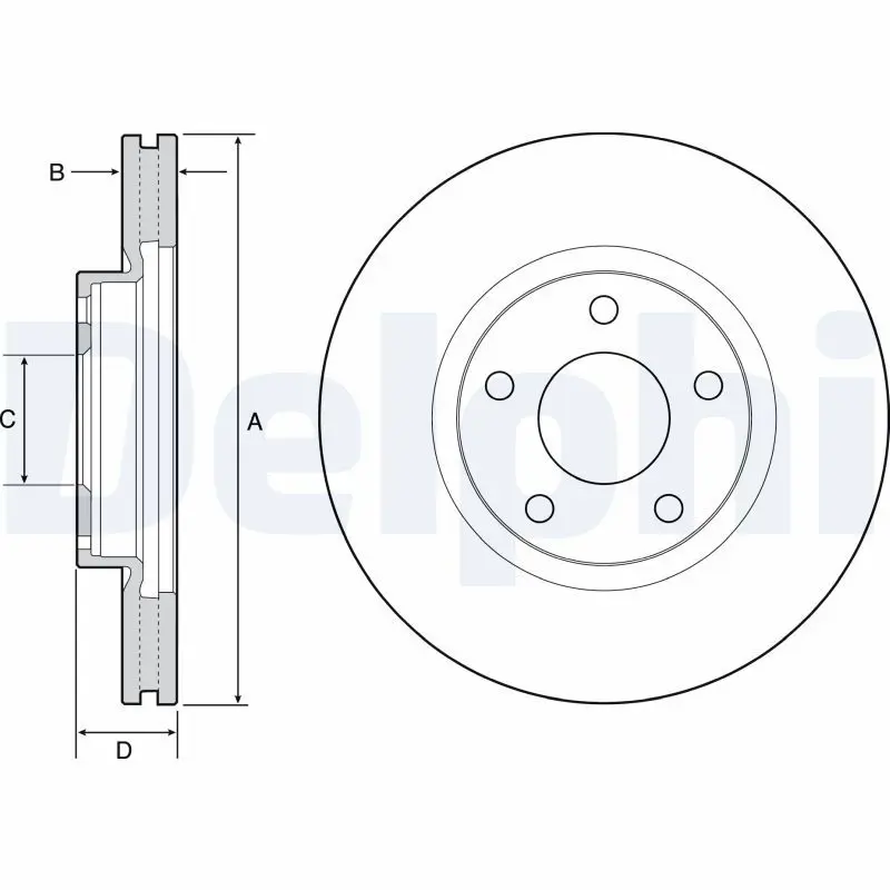 Handler.Part Brake disc DELPHI BG4562 1