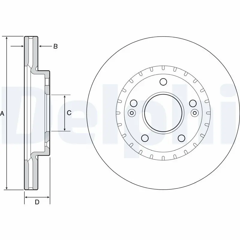 Handler.Part Brake disc DELPHI BG4565 1