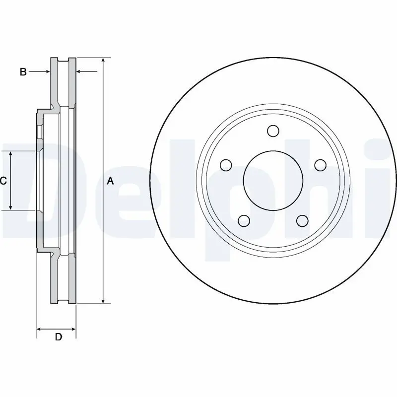 Handler.Part Brake disc DELPHI BG4678C 1