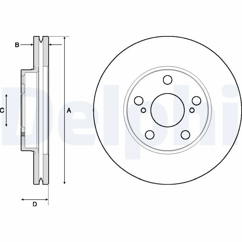 Handler.Part Brake disc DELPHI BG4711C 1