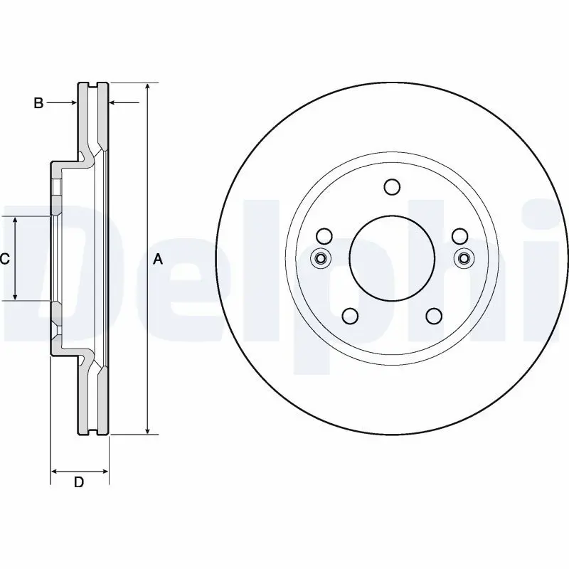 Handler.Part Brake disc DELPHI BG4745C 1