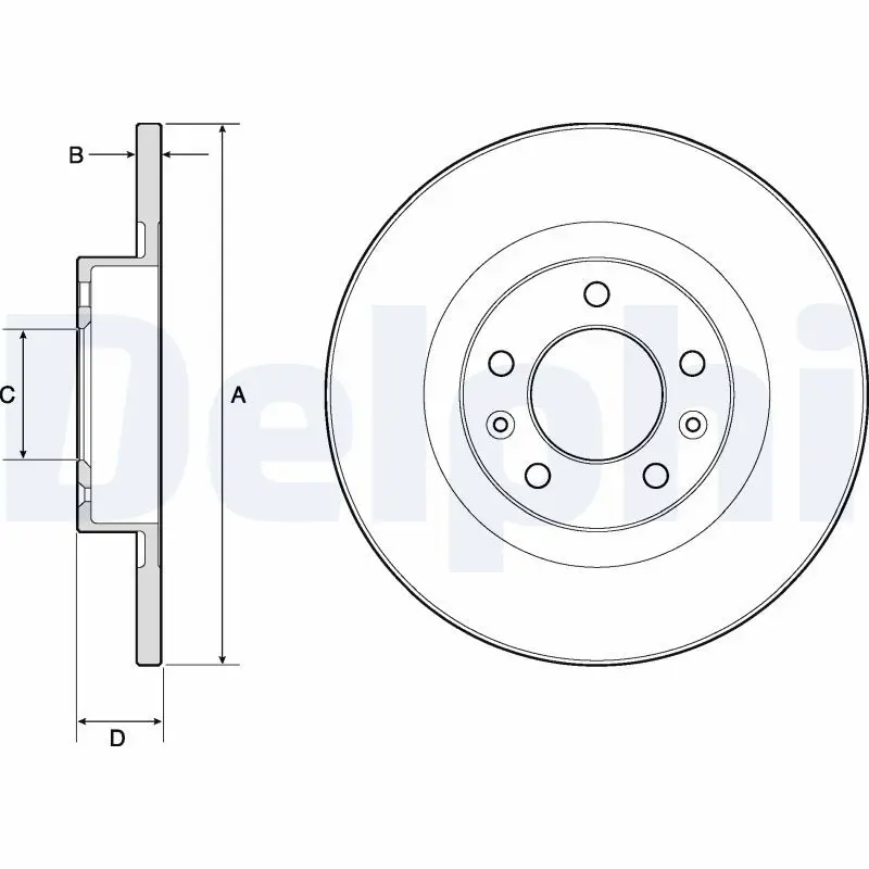 Handler.Part Brake disc DELPHI BG4748C 1