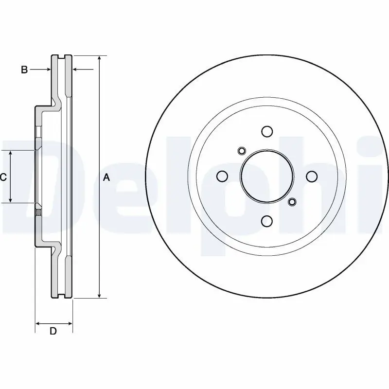 Handler.Part Brake disc DELPHI BG4750C 1