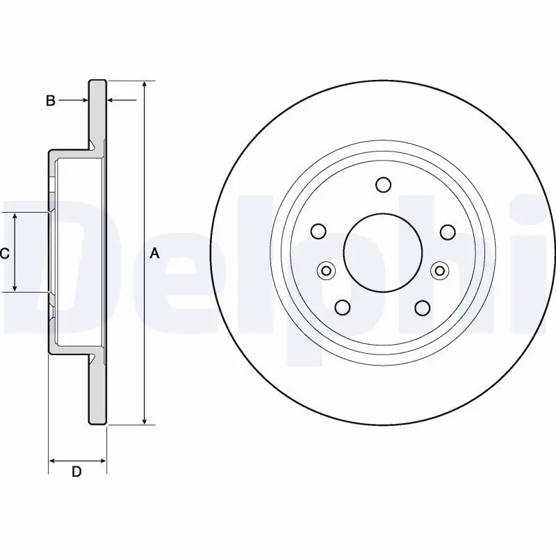 Handler.Part Brake disc DELPHI BG4807C 1