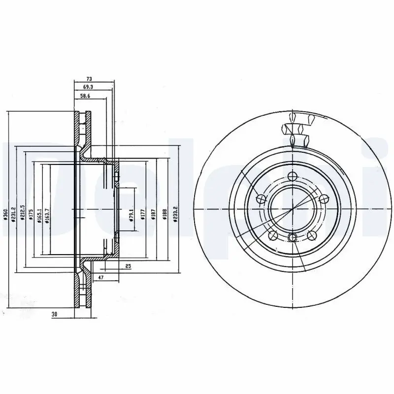 Handler.Part Brake disc DELPHI BG9009 1