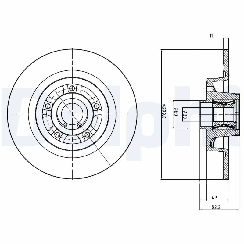 Handler.Part Brake disc DELPHI BG9018 1