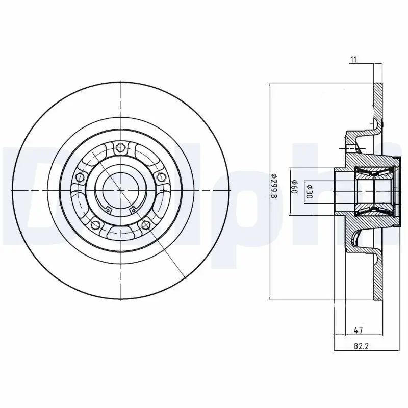 Handler.Part Brake disc DELPHI BG9023RSC 1