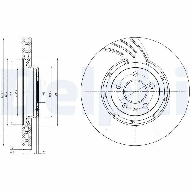 Handler.Part Brake disc DELPHI BG9052 1