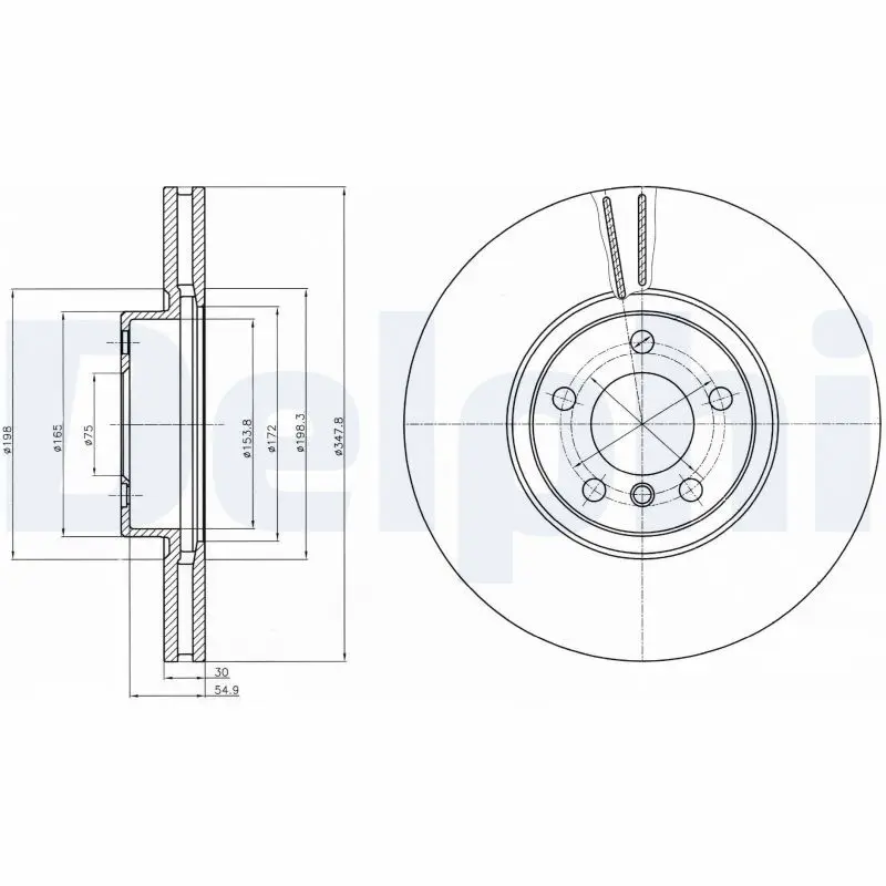 Handler.Part Brake disc DELPHI BG9063 1