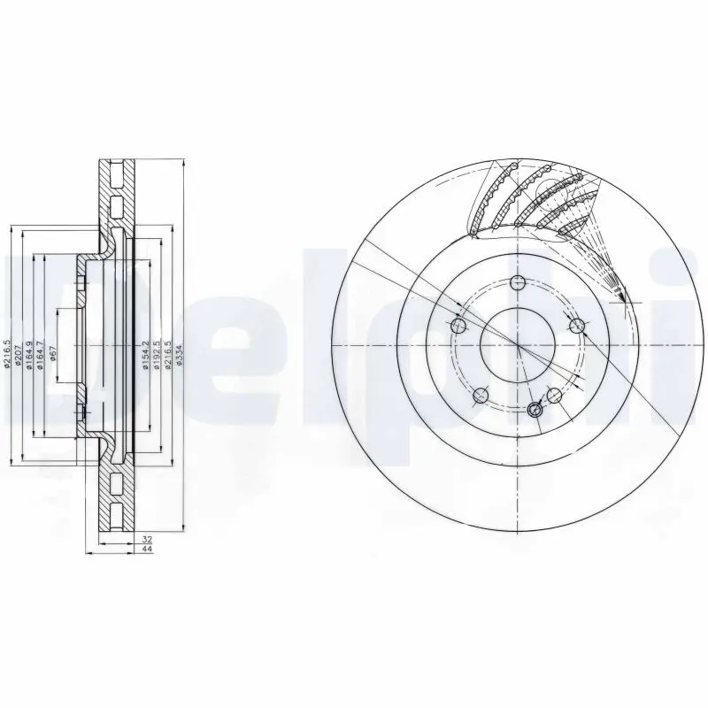 Handler.Part Brake disc DELPHI BG9059 1