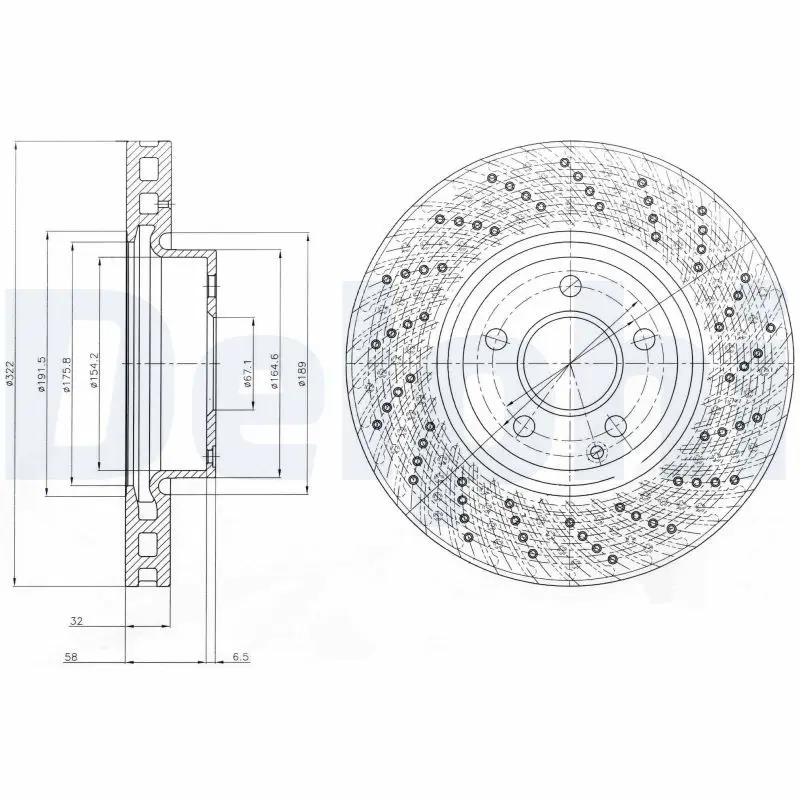 Handler.Part Brake disc DELPHI BG9076 1