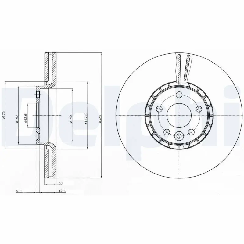 Handler.Part Brake disc DELPHI BG9085 1