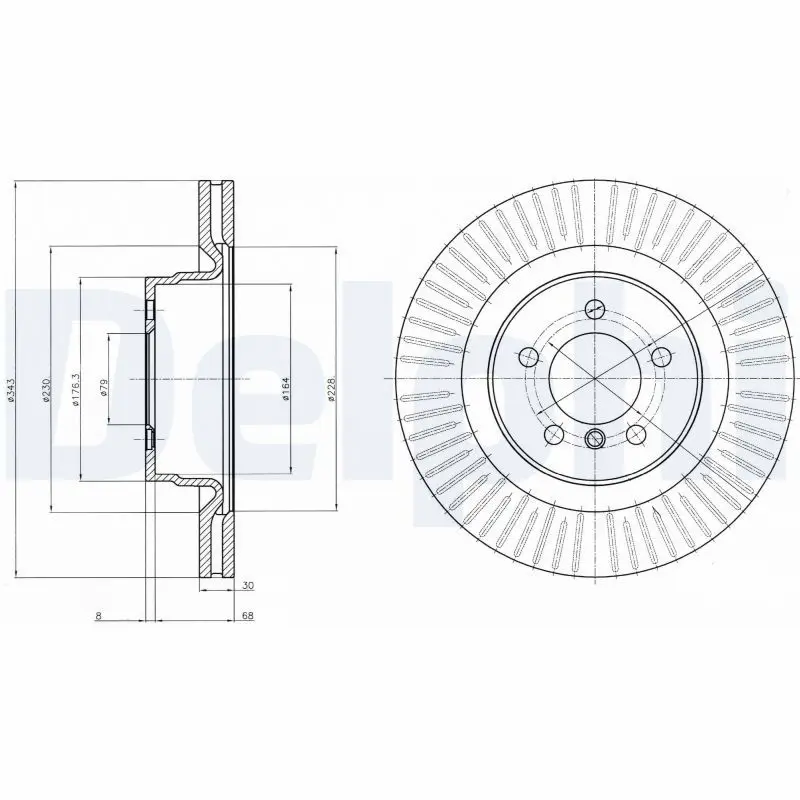 Handler.Part Brake disc DELPHI BG9081C 1