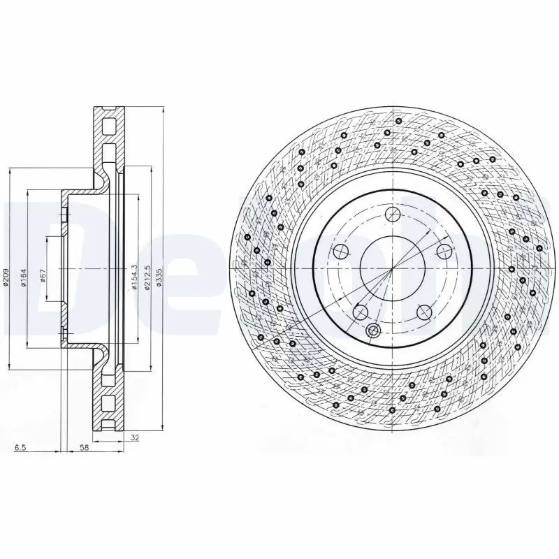 Handler.Part Brake disc DELPHI BG9093 1