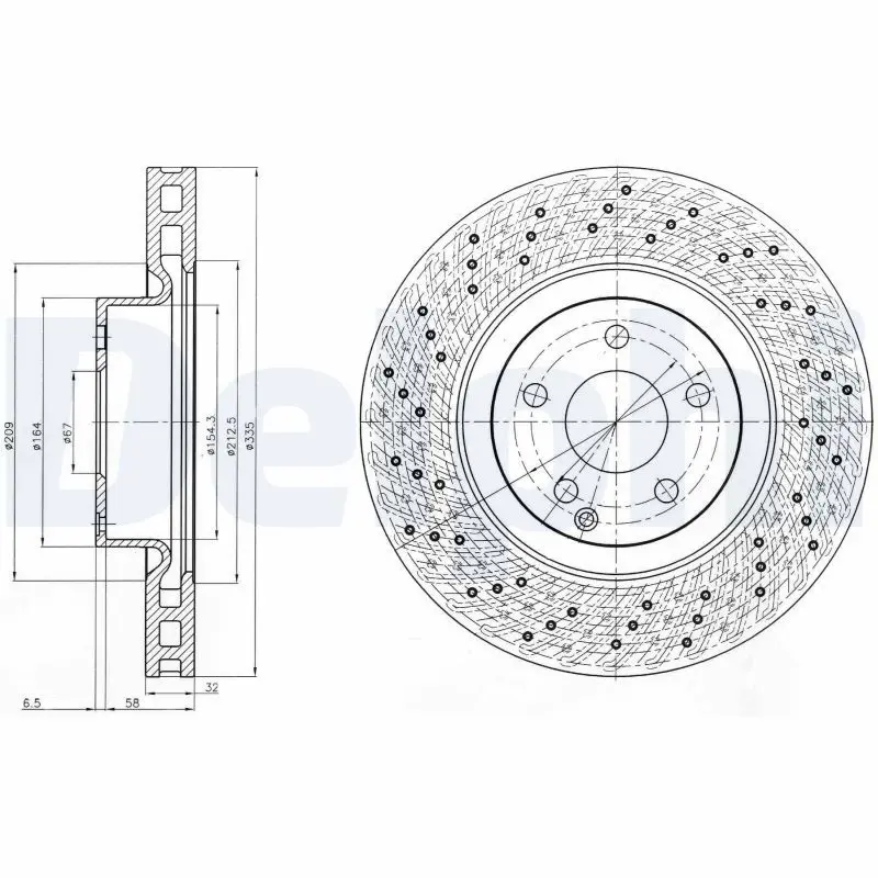 Handler.Part Brake disc DELPHI BG9093C 1