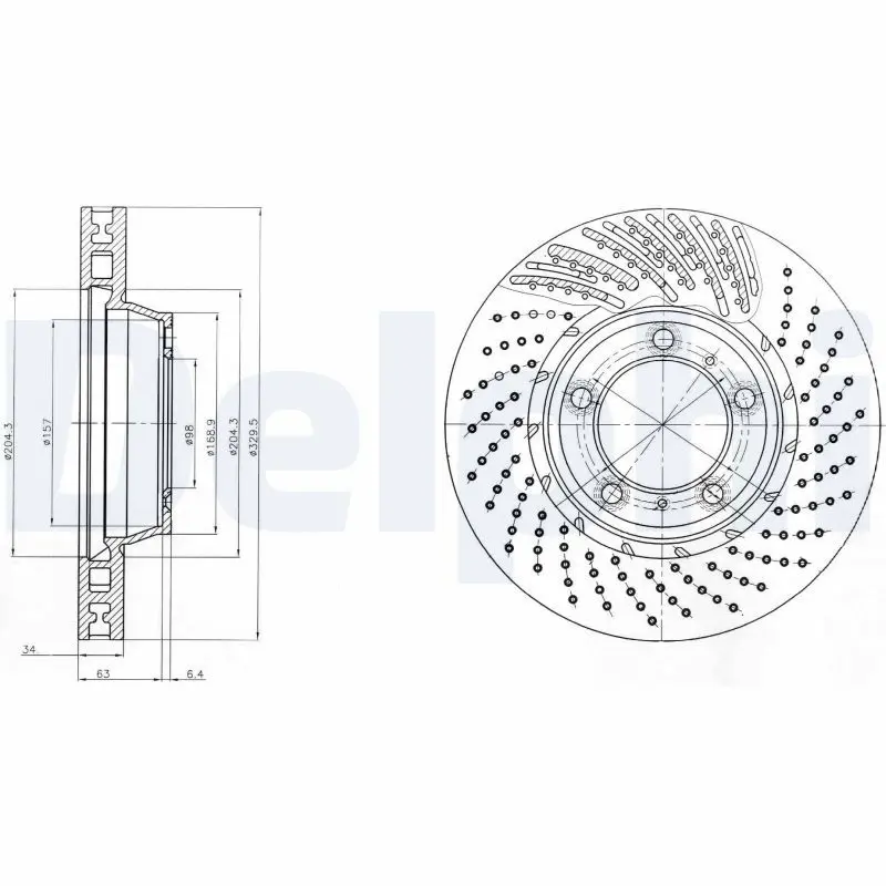 Handler.Part Brake disc DELPHI BG9094 1