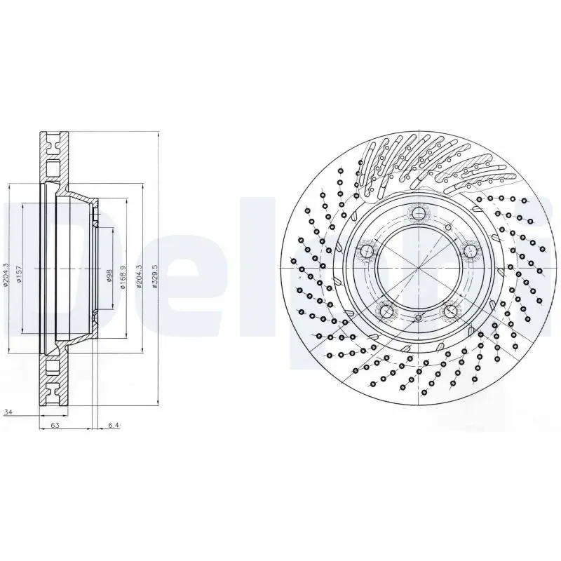 Handler.Part Brake disc DELPHI BG9095 1