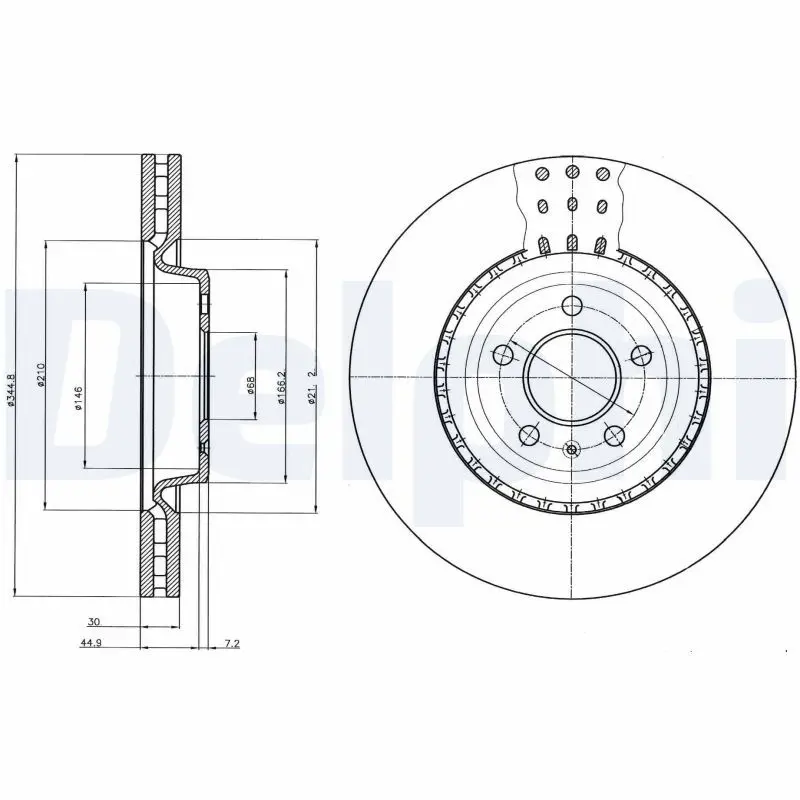 Handler.Part Brake disc DELPHI BG9110 1