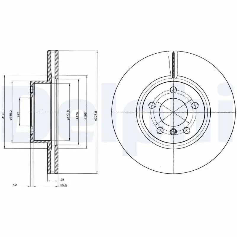 Handler.Part Brake disc DELPHI BG9108 1