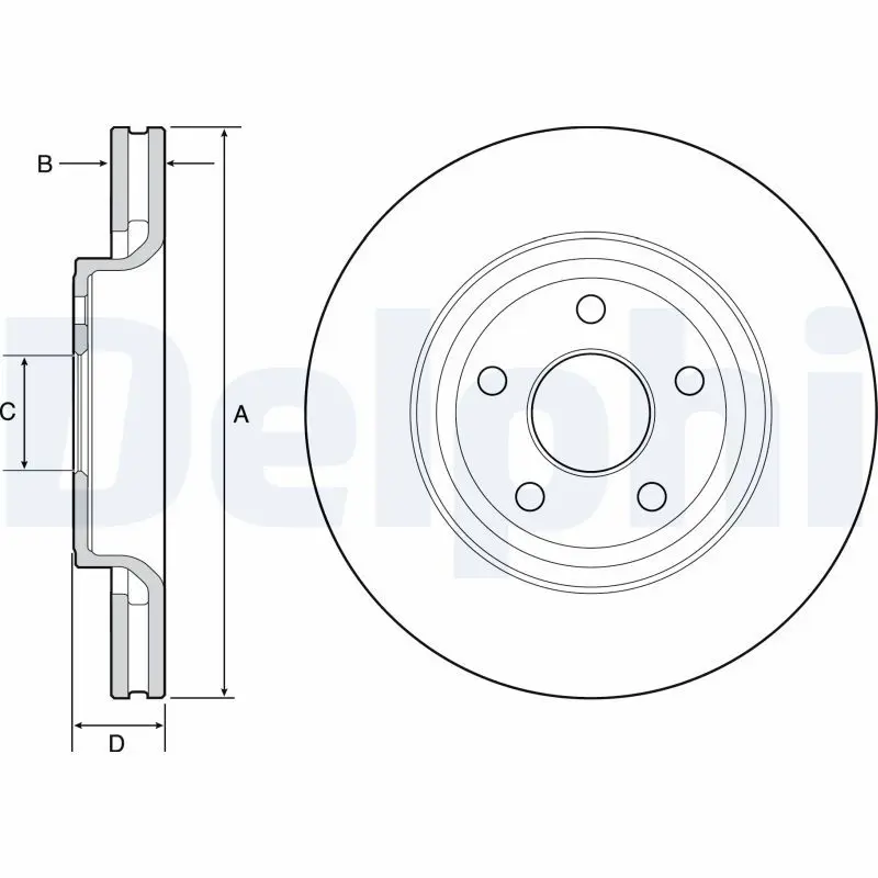 Handler.Part Brake disc DELPHI BG9121 1