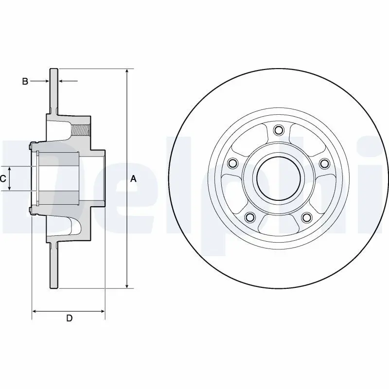 Handler.Part Brake disc DELPHI BG9137RS 1