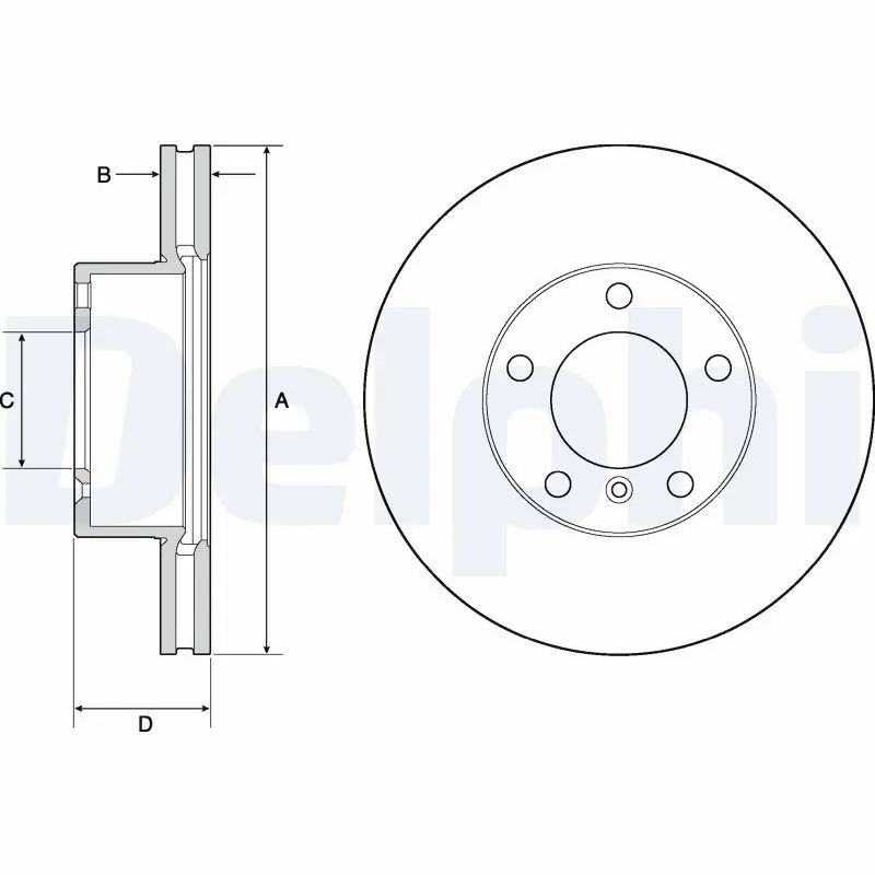 Handler.Part Brake disc DELPHI BG9145C 1