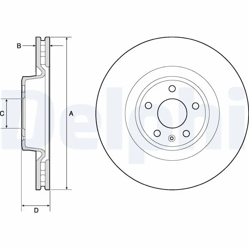 Handler.Part Brake disc DELPHI BG9173C 1