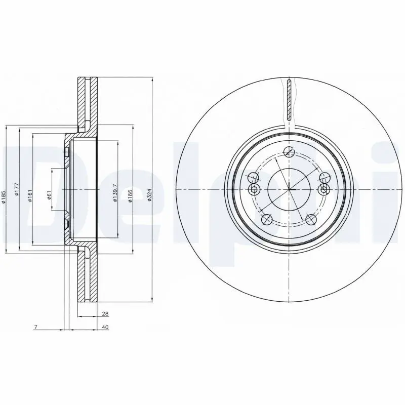 Handler.Part Brake disc DELPHI BG9687 1