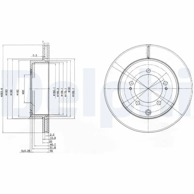 Handler.Part Brake disc DELPHI BG9849 1