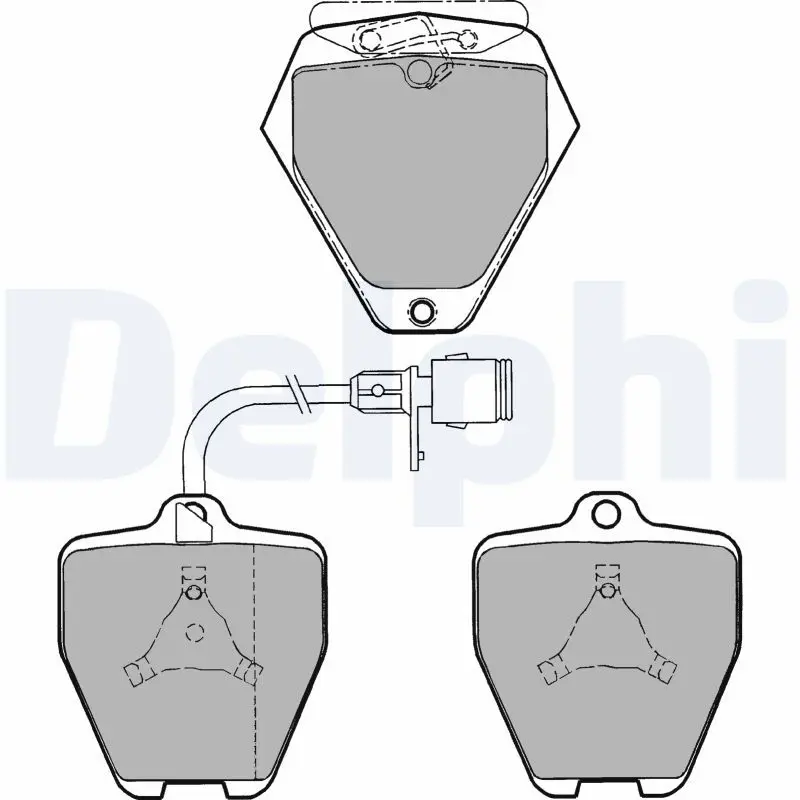 Handler.Part Brake pad set, disc brake DELPHI LP1024 1