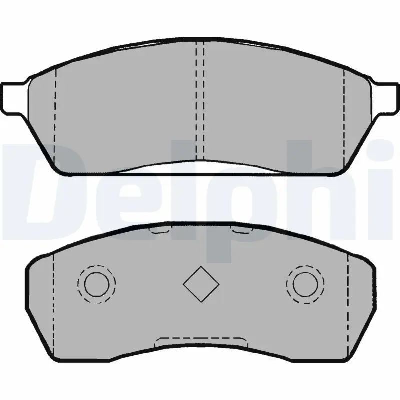 Handler.Part Brake pad set, disc brake DELPHI LP1026 1