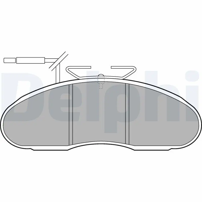 Handler.Part Brake pad set, disc brake DELPHI LP1096 1